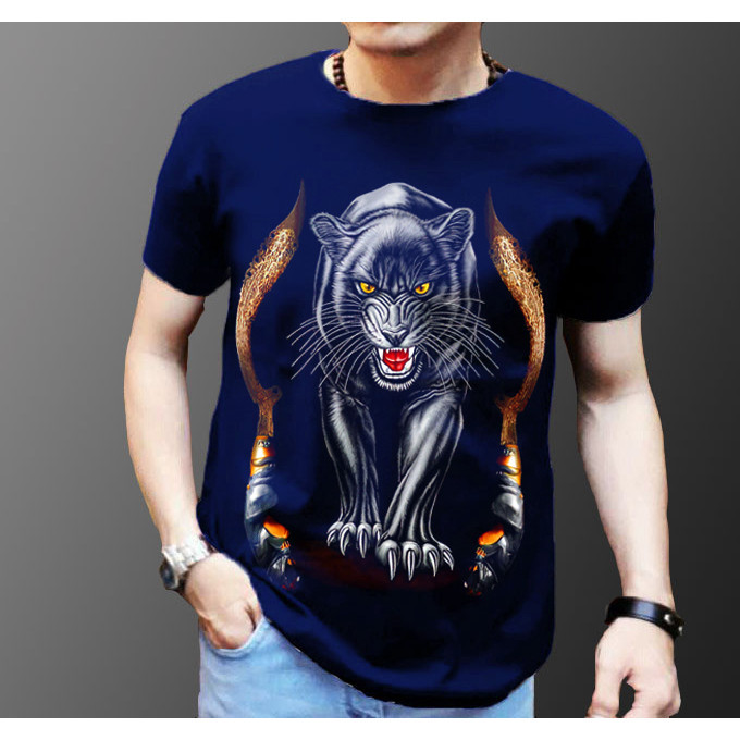 Kaos Distro Macan Panther Hitam 30s Premium / Baju Pria Distro Murah / kaos pria distro keren Terbar
