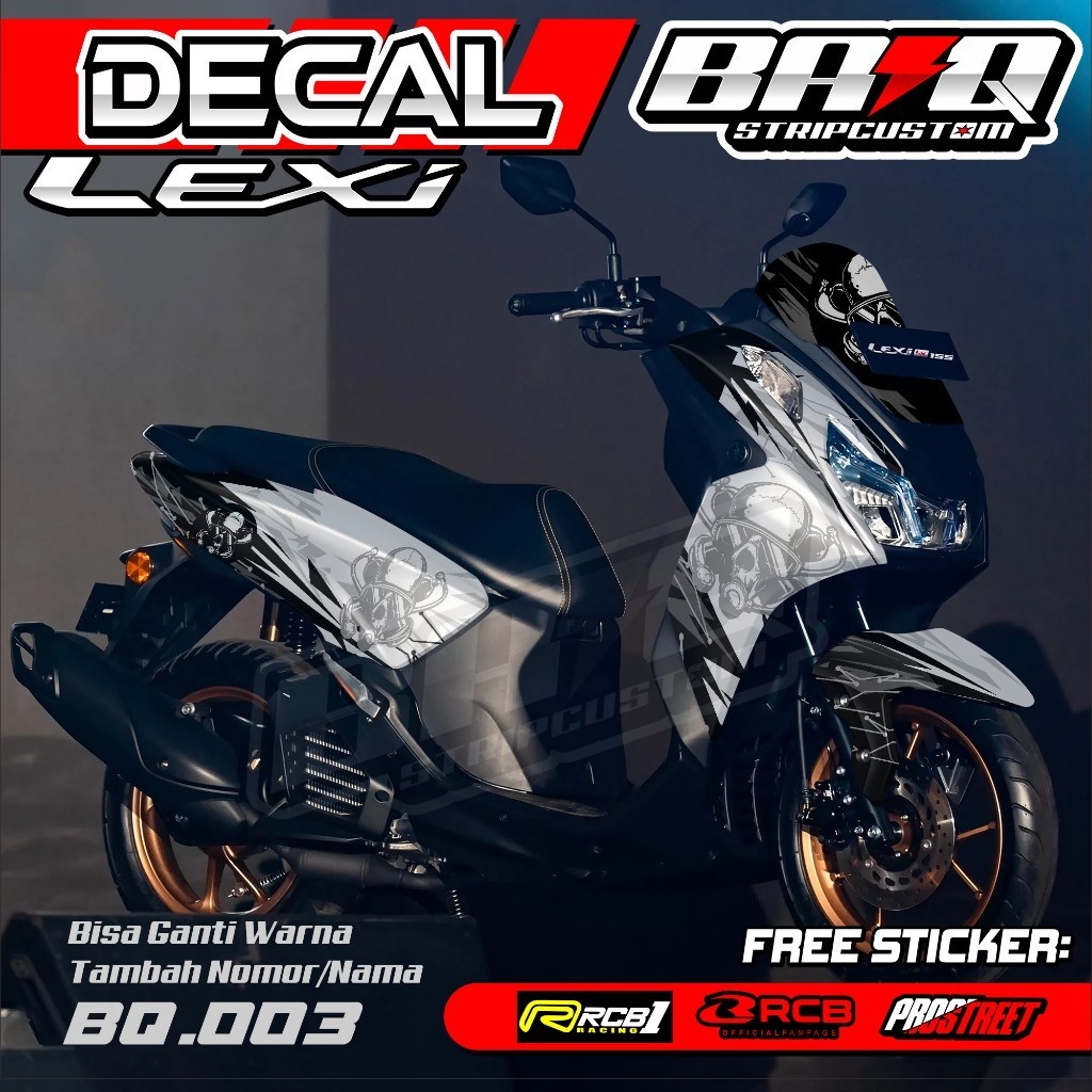 DECAL STICKER FULL BODY YAMAHA LEXI LX 155 2024 - DECAL YAMAHA LEXI LX 155 2024 MOTIF GRAFITY