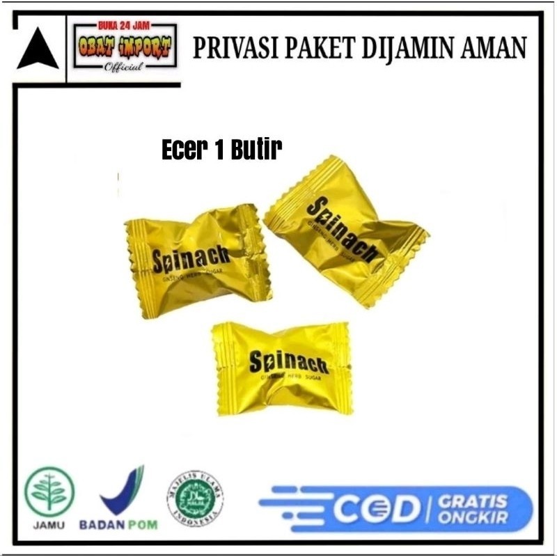 

BARU Eceran Permen Spinach Candy Original - 1 Butir .