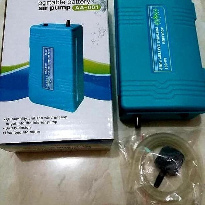 pompa gelembung udara oxygen ikan amara aa-001 portable baterai