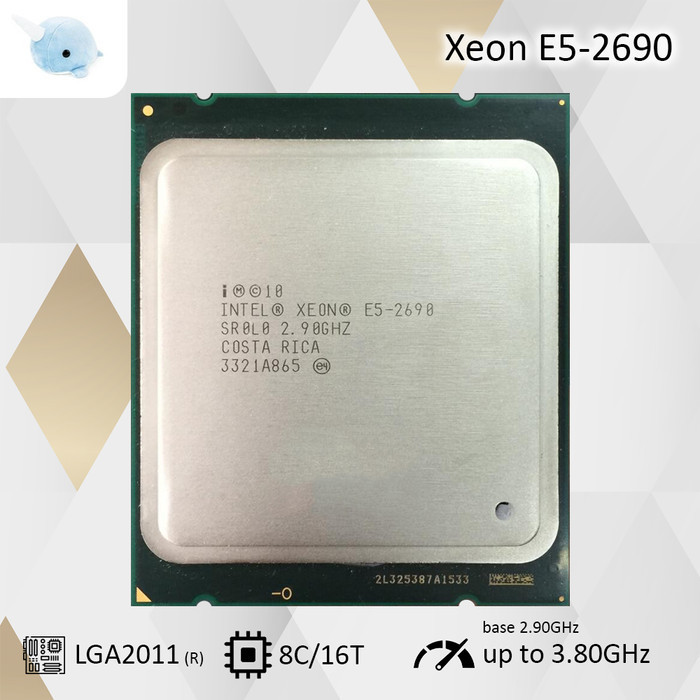 Intel Xeon E5-2690 Processor 3.80GHz LGA 2011 CPU Second 8C16T