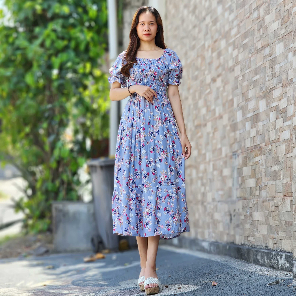 Ortwo - ZPF TATA DRESS WANITA / Long Dress Canda Double Ruffle / OUTFIT DRESS MODIS KEKINIAN / DRESS