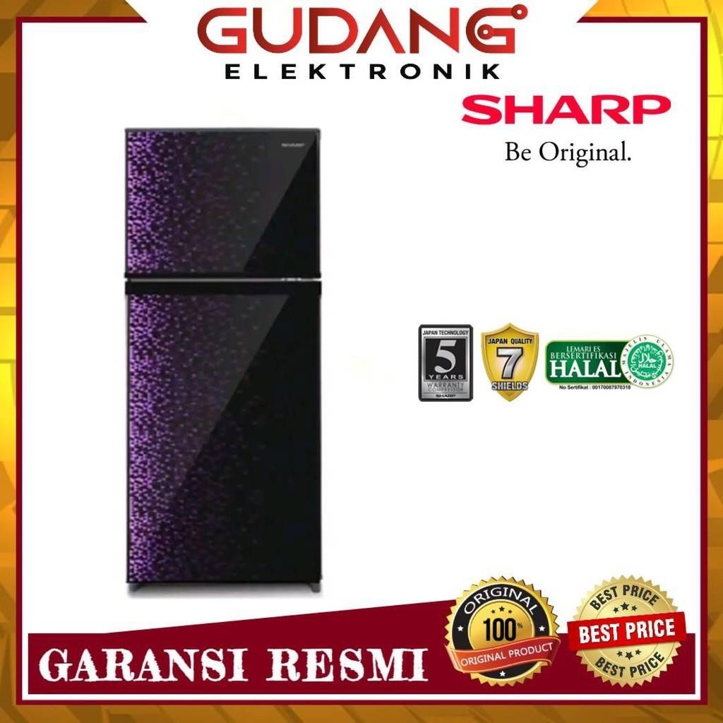 LEMARI ES 2 PINTU SHARP SJ 316 MG KULKAS SHARP SJ316MG