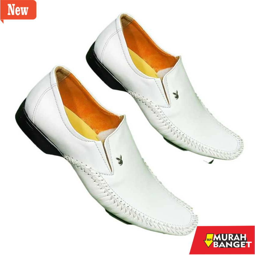 Sepatu casual cowok kekinian yg lagi viral- Sepatu pantopel putih Sepatu formal sepatu pria kulit Se