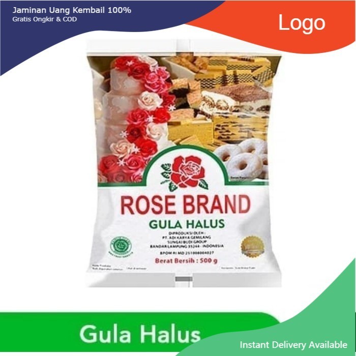 

Gula Halus Rose Brand 500 gr Gram