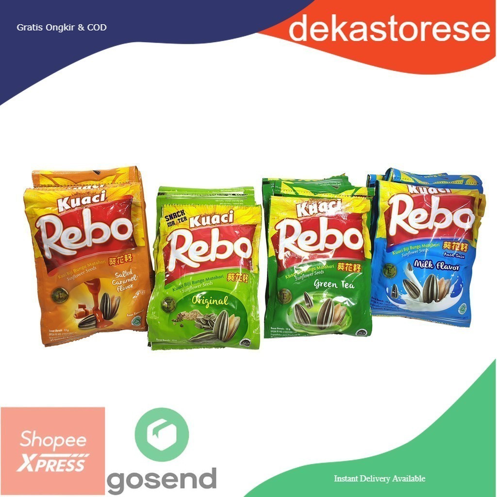 

Kuaci Rebo Renceng - Netto 10 bks x 13 gr