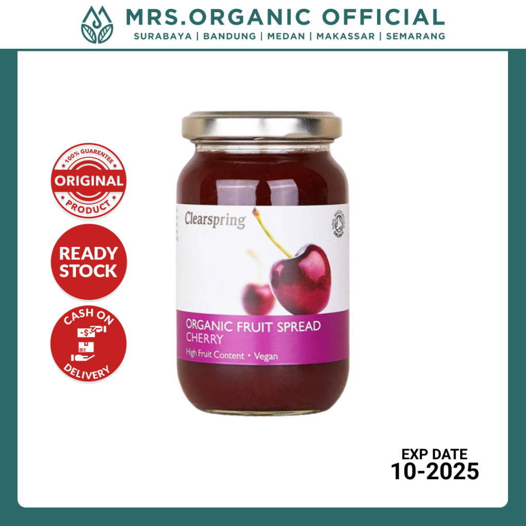 

Selai Buah Ceri Organik Clearspring Organic Cherry Fruit Spread 280g