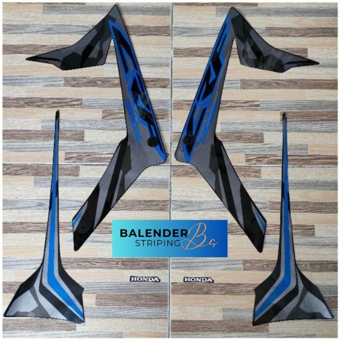 Striping Motor motif original Honda CRF 150 L hitam biru  2019 2020