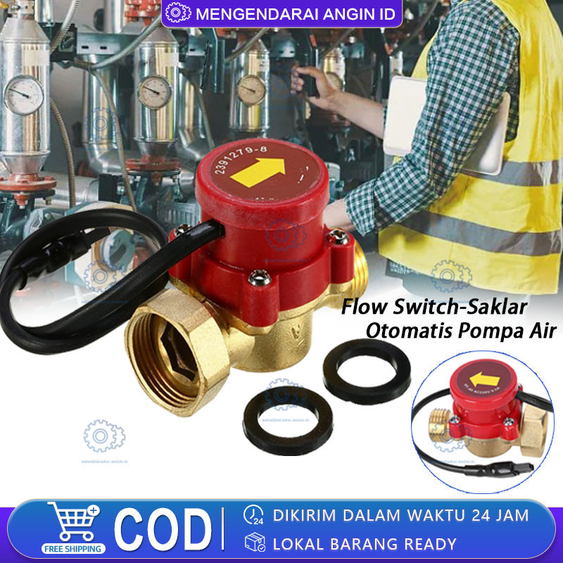 Flow Switch 1/2 inch Saklar Pompa Booster saklar otomatis water Switch 1/2"