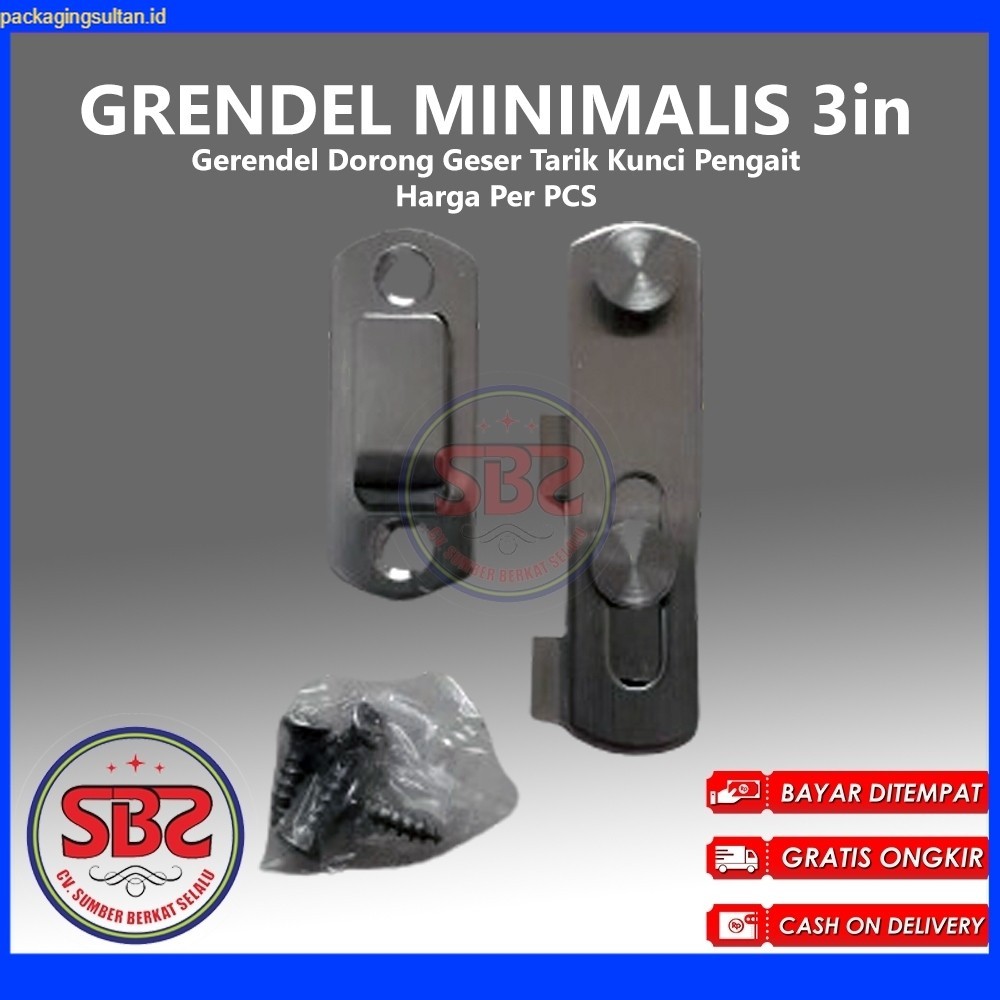 Gerendel / Gerendel Pintu - Grendel Pintu Geser Slot Pintu / Gerendel Dorong Geser Tarik Kunci Penga