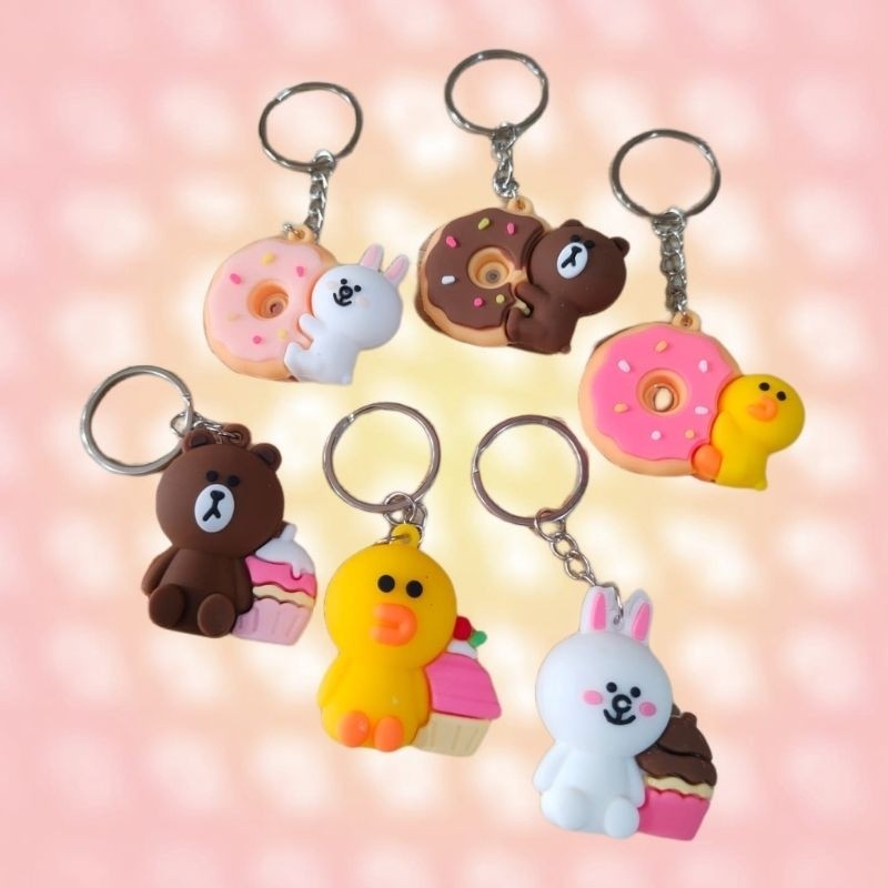 TERLARISS GANTUNGAN KUNCI KARET Premium KARAKTER 3D Ganci Koleksi Souvenir Hiasan Tas Wanita Pria Ra
