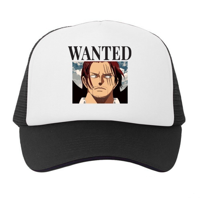 Topi Jaring Akagami Shanks Wanted Bounty Red Hair Pirates One Piece