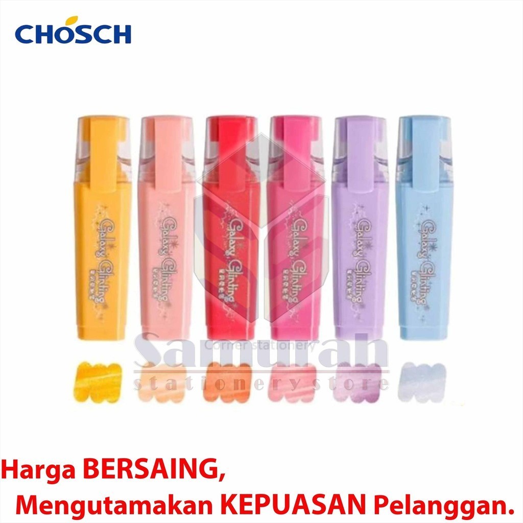 

Ay00! Highlighter Gliter Chosch H831 / Spidol Penanda Warna Pastel Kilap Manik 1 set isi 6 warna