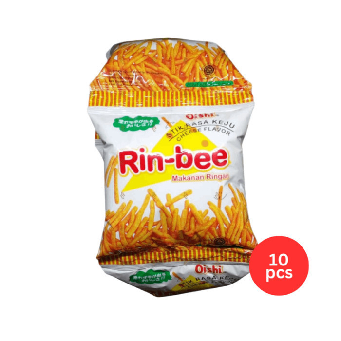 

Oishi Rin-bee Stick Keju 10g Isi 10pcs Cemilan Murah dan Enak