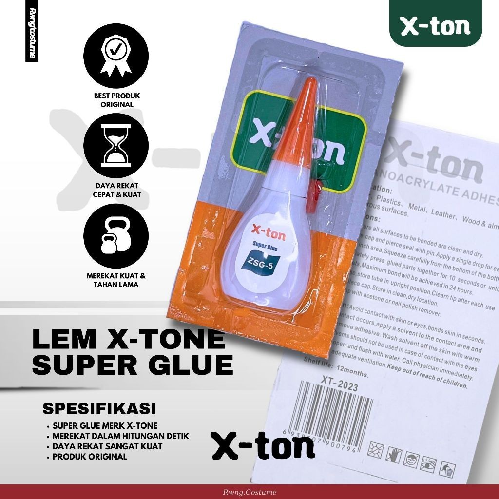 

Lem X-tone Super Glue 1 Lusin (12 Pcs) / Lem X-tone Super Rekat / Lem Serbaguna