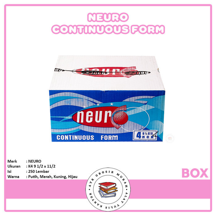 

promo ✨ -Continous Form 91/2 x 11 4 Ply/2 ( K4/2 Neuro ) NCR / Kertas Komputer
