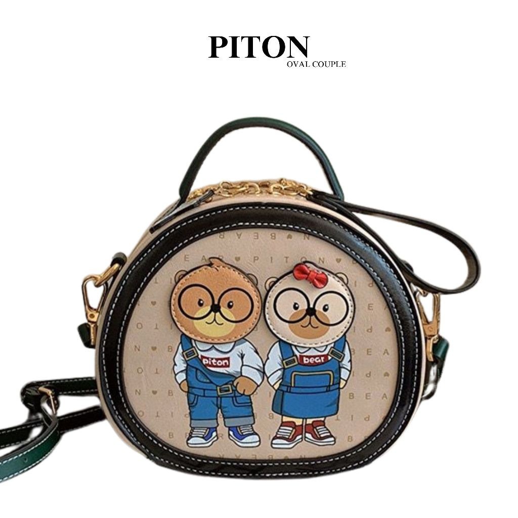 Tas Selempang Wanita Premium Piton Oval Couple Fashion Beauty Kulit I Tas Selempang I Tas Premium I 