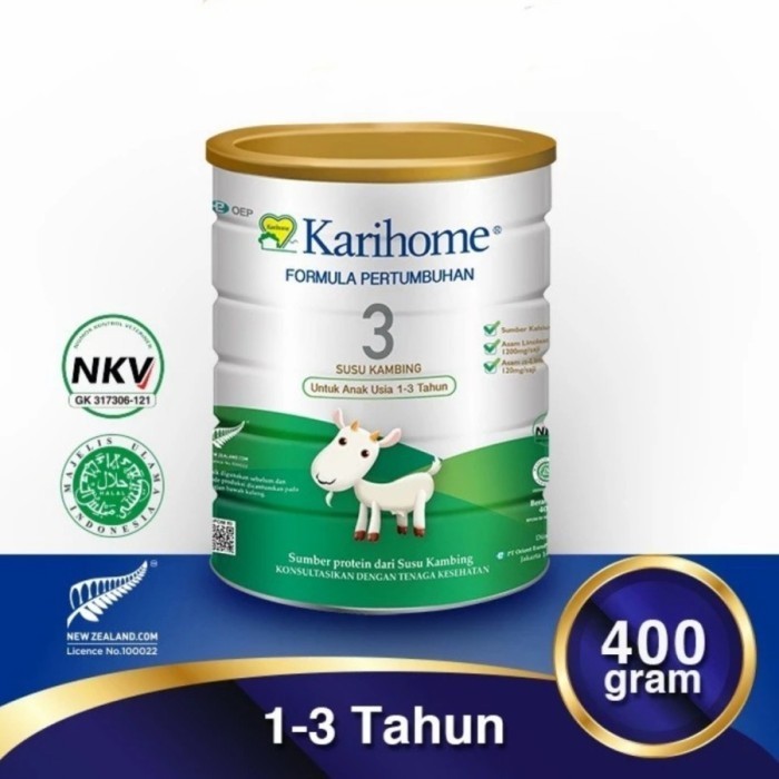 

TERJUAL Karihome goat milk step 3 400 gr | susu bubuk | susu formula