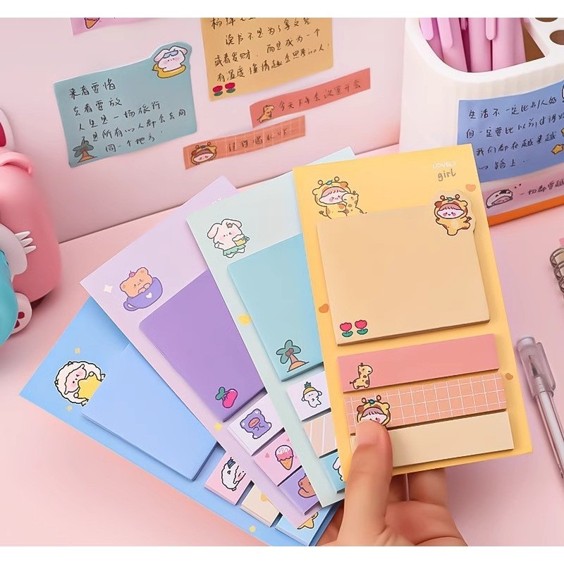 

Sticky Note Kartun Pembatas Buku Motif Warna-warni