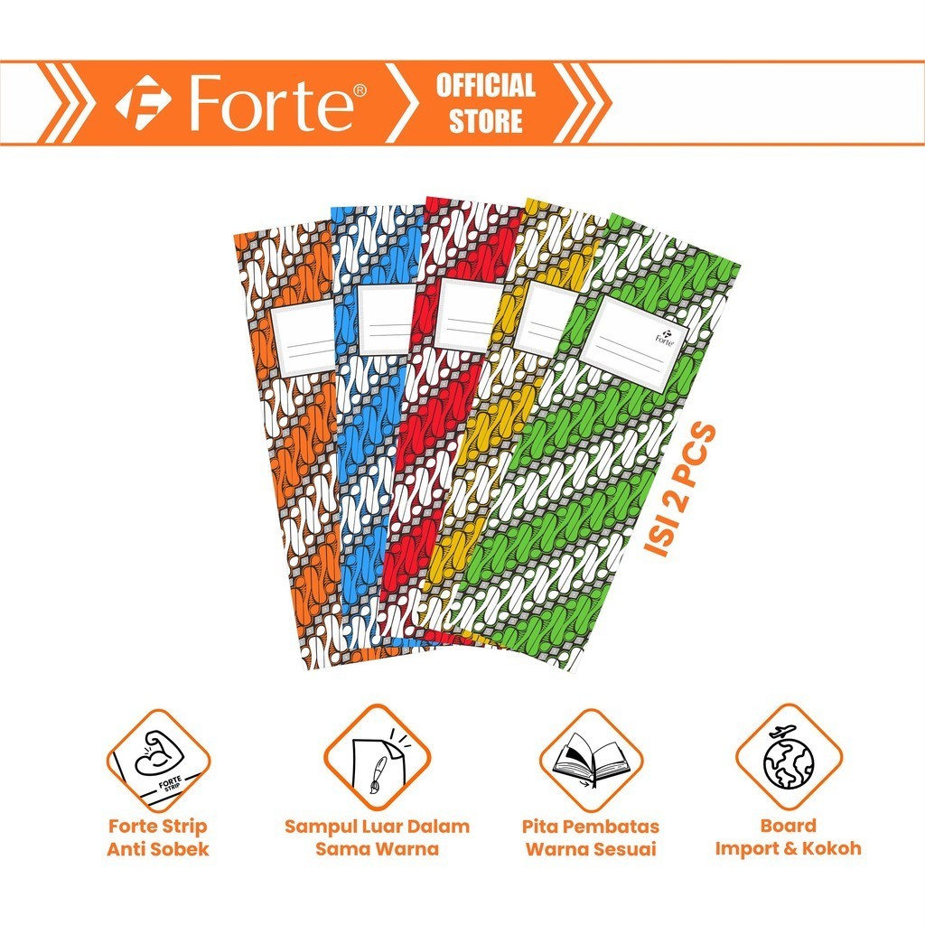

[Forte][2pcs] Buku Tulis Hard Cover Hardcover Notebook 100 Lembar Ekspedisi