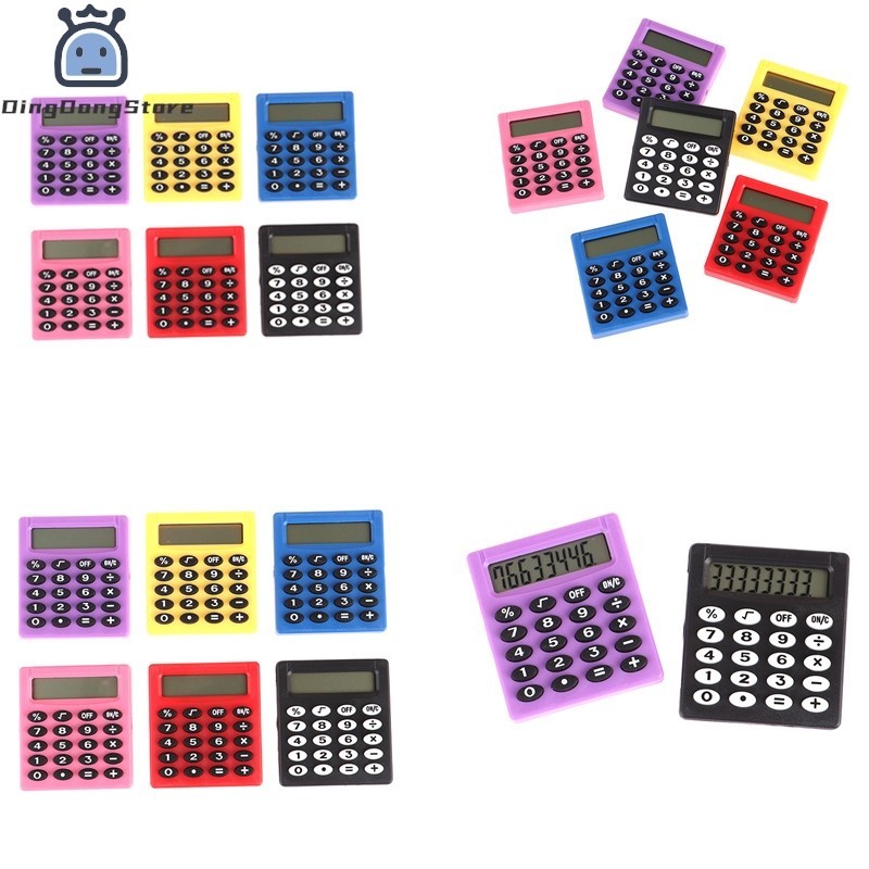 

Personalized Mini Candy Color School Office Electronics Creative Calculator Pocket Boutique Stationery Small Square Calculator
