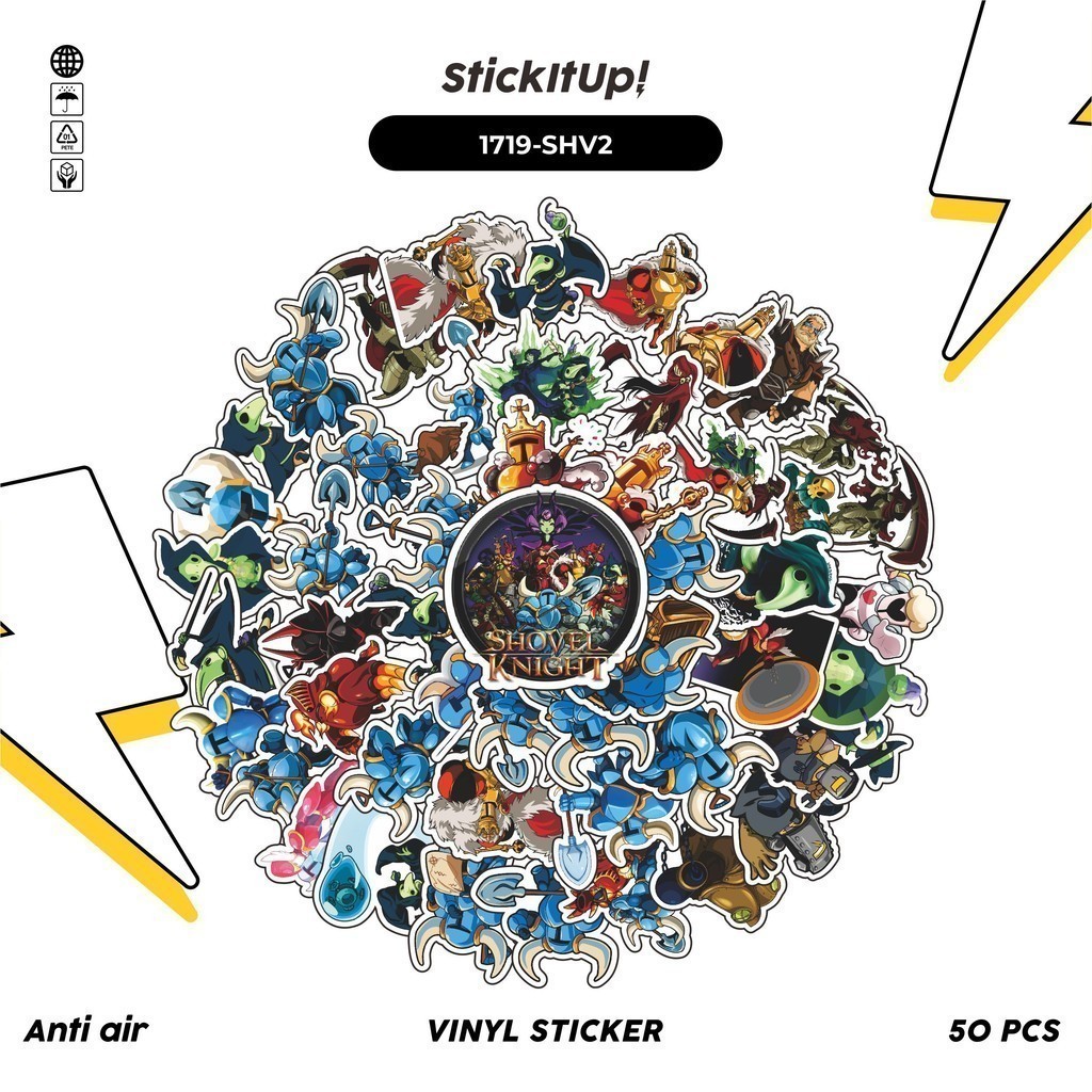 

COD✨ 100 Pcs Stiker SHOVEL KNIGHT 002 Lucu Anti Air Untuk Dekorasi Notebook Sepeda Skateboard Handphone DIY