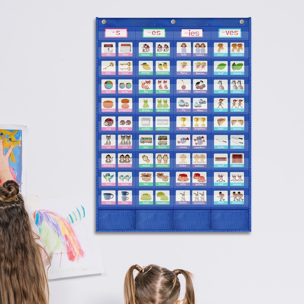

Pocket Chart Hanging Wall Organizer Today Tag Card Early Learning Teacher Supplies for School Kindergarten Daycare Classroom