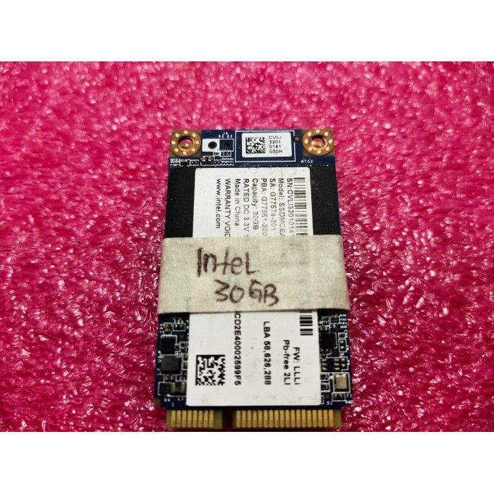 Intel SSDMCEAC030B301 30GB 1.8IN MSATA SSD