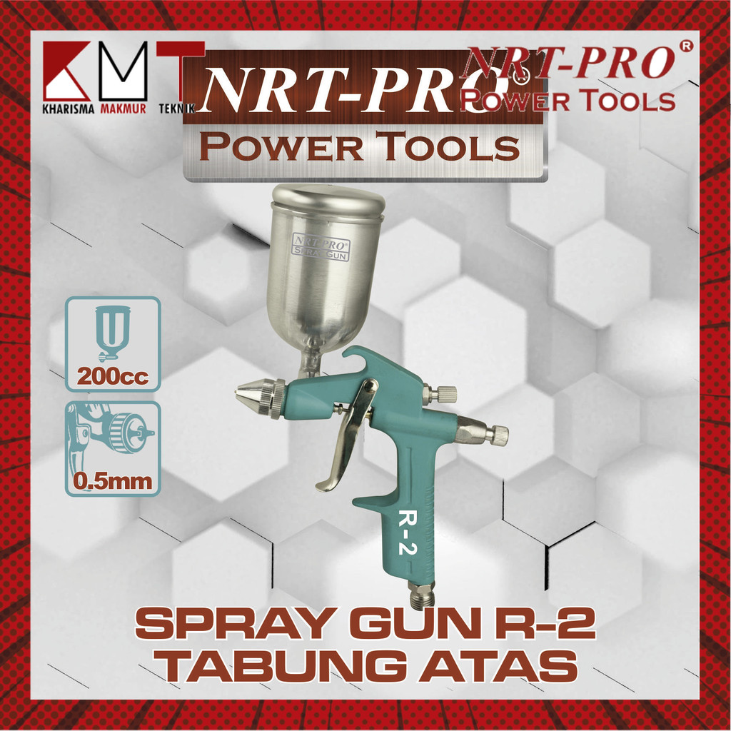 

SPRAY GUN / ALAT SEMPROT CAT AIR R-2 TABUNG ATAS NRT-PRO