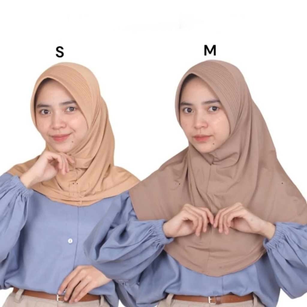 Jilbab Instan Pet Besar / Bergo sport Pet Tebal Size M/S