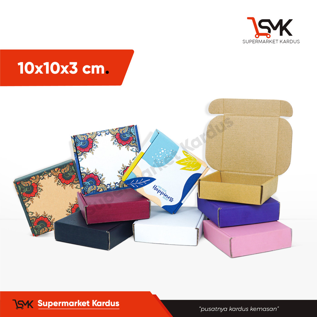 

Box 10x10x3 cm. Kardus/Kardusmini/Karduskecil/Boxkecil/Karton/Kartonmini/boxmini/Kemasan/Hampers/Gift/tinggi3
