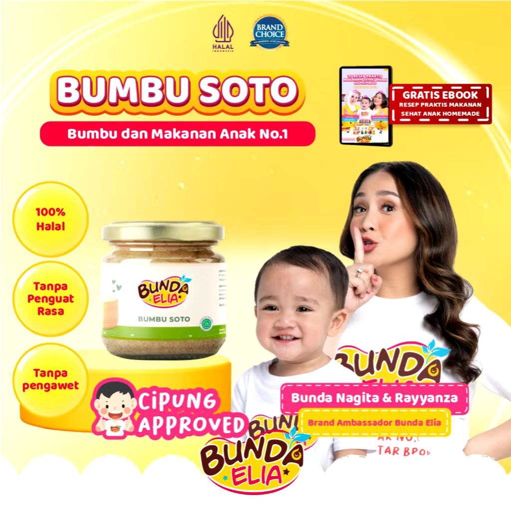 

Non MSG BUMBU BUNDA ELIA Bumbu Soto/Garlic Powder 50gr