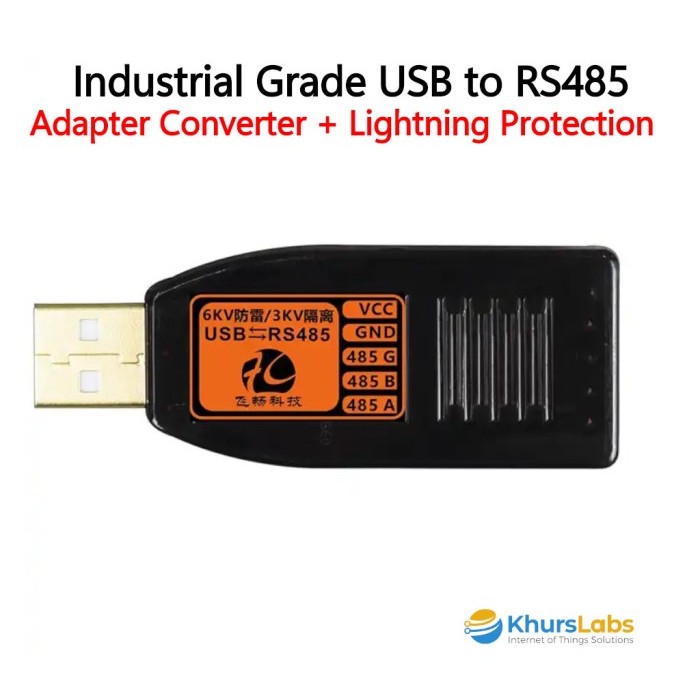 

Industrial Grade USB to RS485 Adapter Converter Lightning Protection - 1 Port RS485
