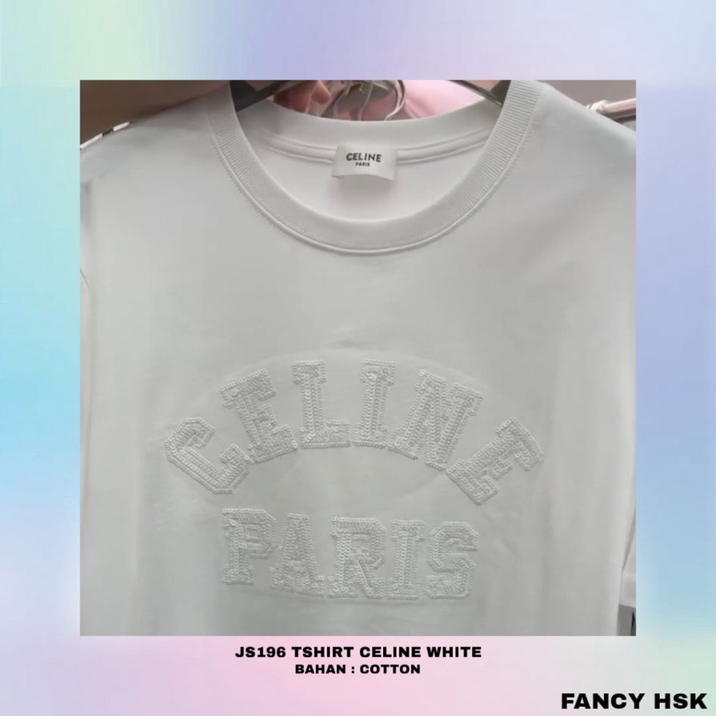 KAOS TSHIRT CELINE WHITE JS196