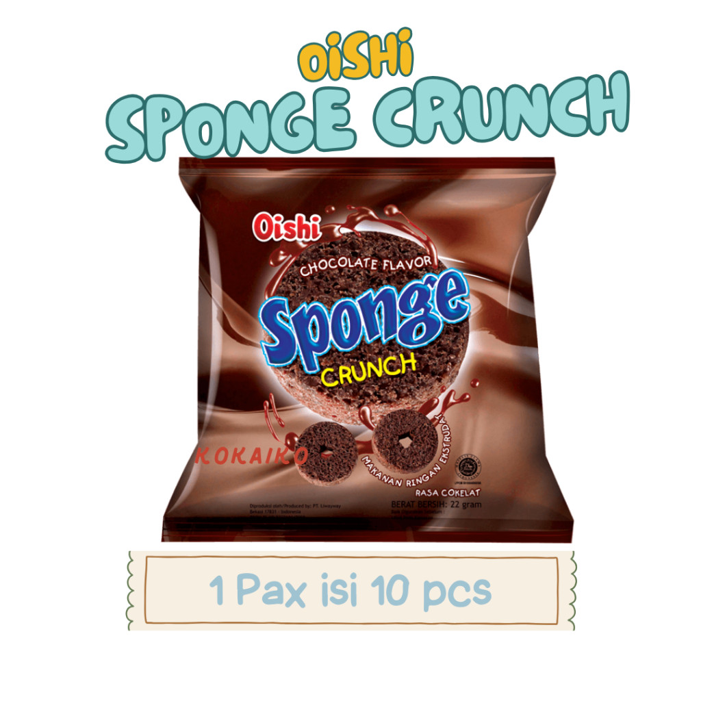 

Oishi Sponge Crunch 1 Pax isi 10 pcs x 22gr