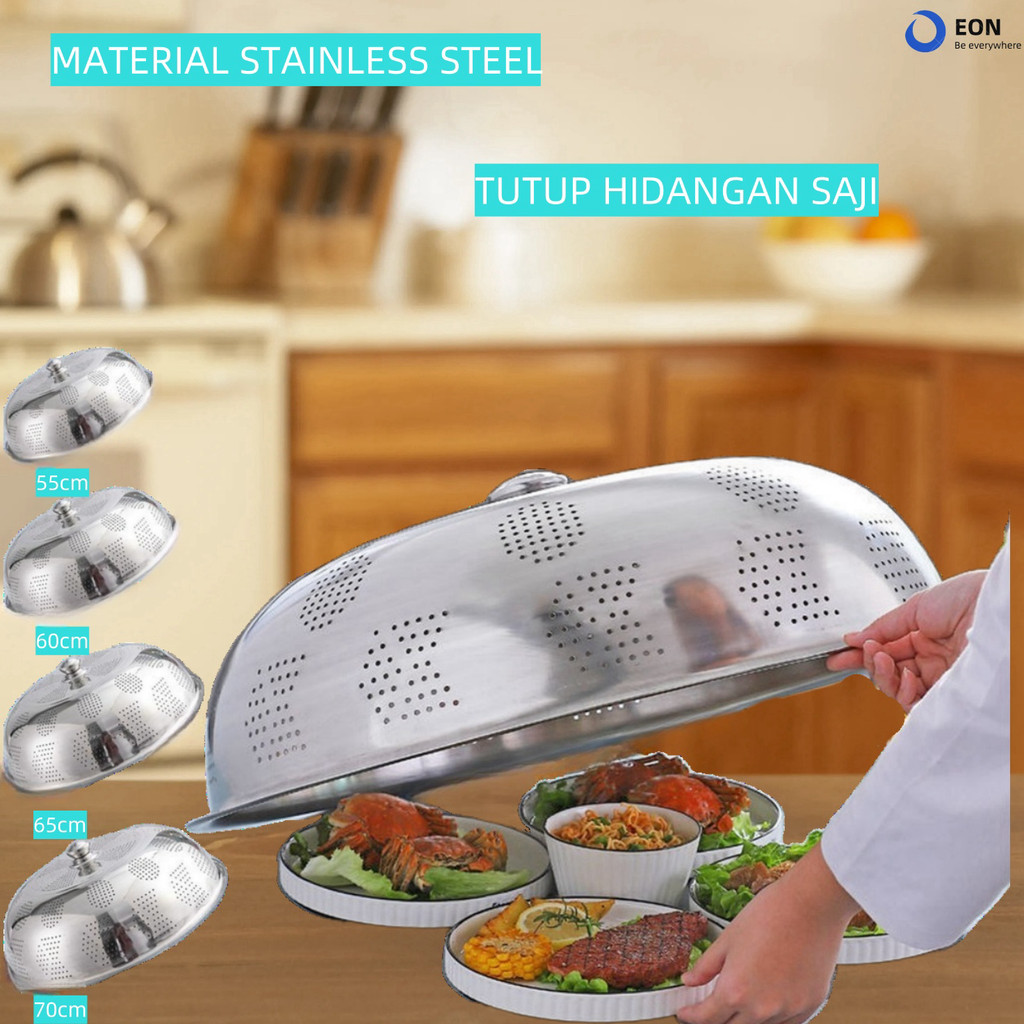 Eon Tudung Saji Tebal Tutup Makanan Stainless Steel 555 Tudung Saji lubang lubang