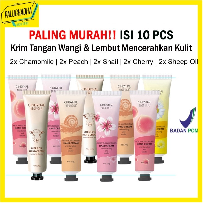 [HEMAT 10 PCS] Bpom CINDYNAL Hand Cream Korea / Lotion Tangan Keriput / Krim Tangan Alami untuk Kuli