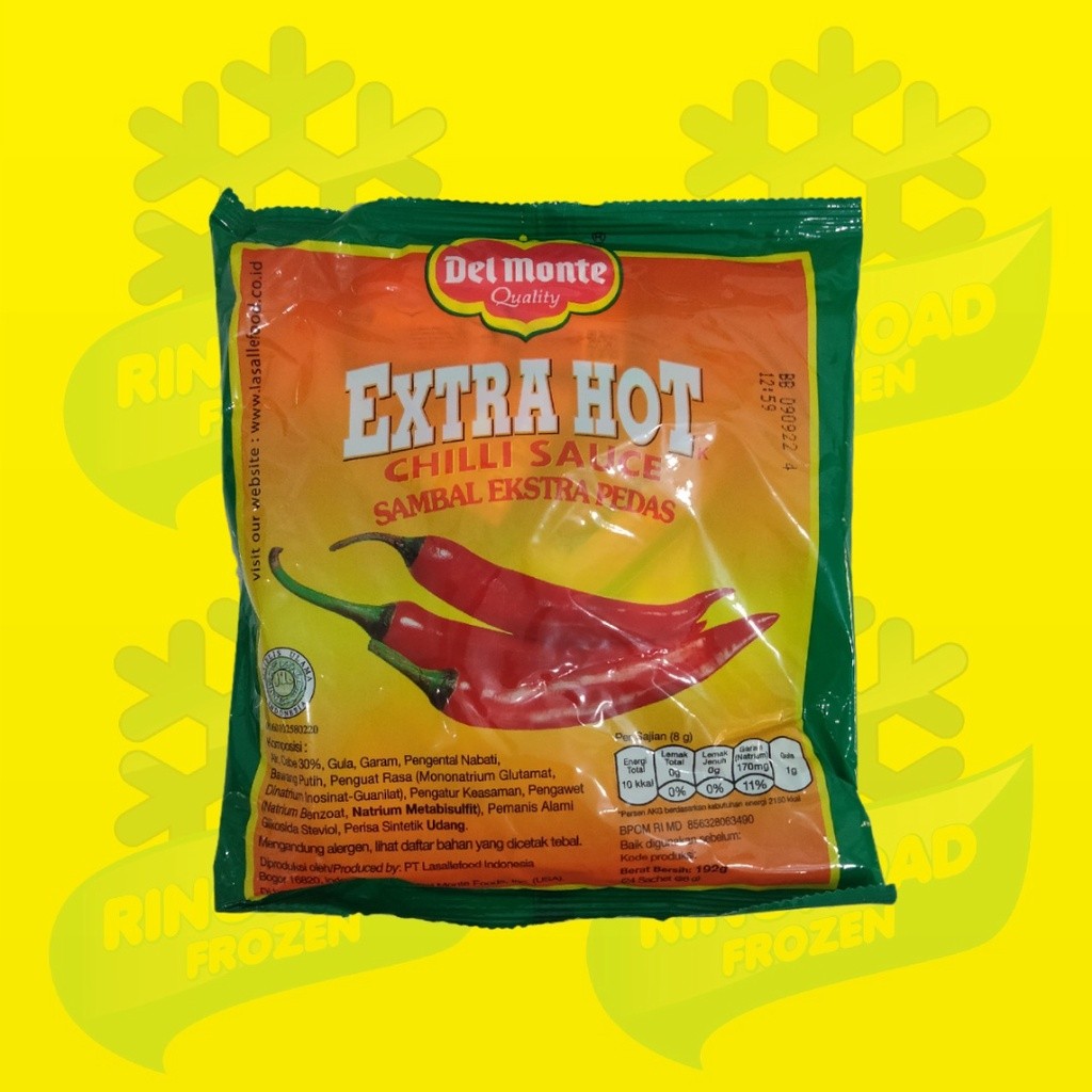 

DEL MONTE SAMBAL EXTRA HOT 192 GR - 24 SACHET