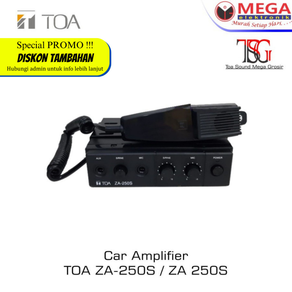 AMPLIFIER CAR TOA  ZA-250S AMPLI MOBIL TOA  ZA250S 100% ORIGINAL TOA