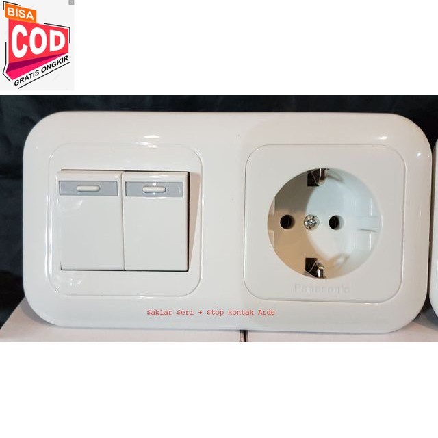 saklar seri + stop kontak arde "non cp" dan "cp" panasonic