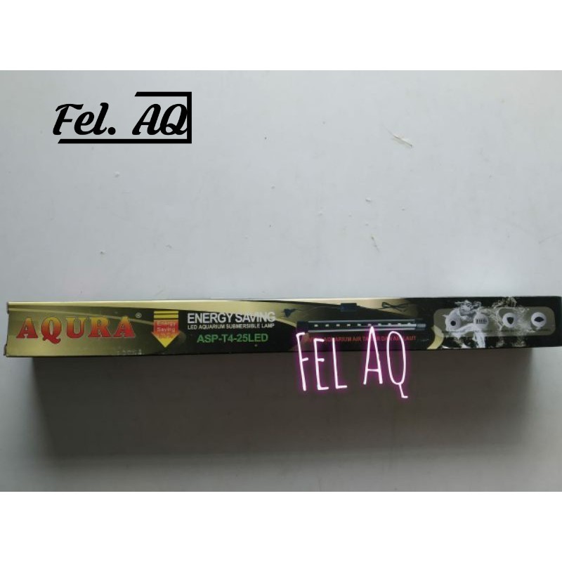 Aqura ASP T4 25 LED Lampu Celup Warna Merah Hijau Biru RGB Aquarium Aquascape