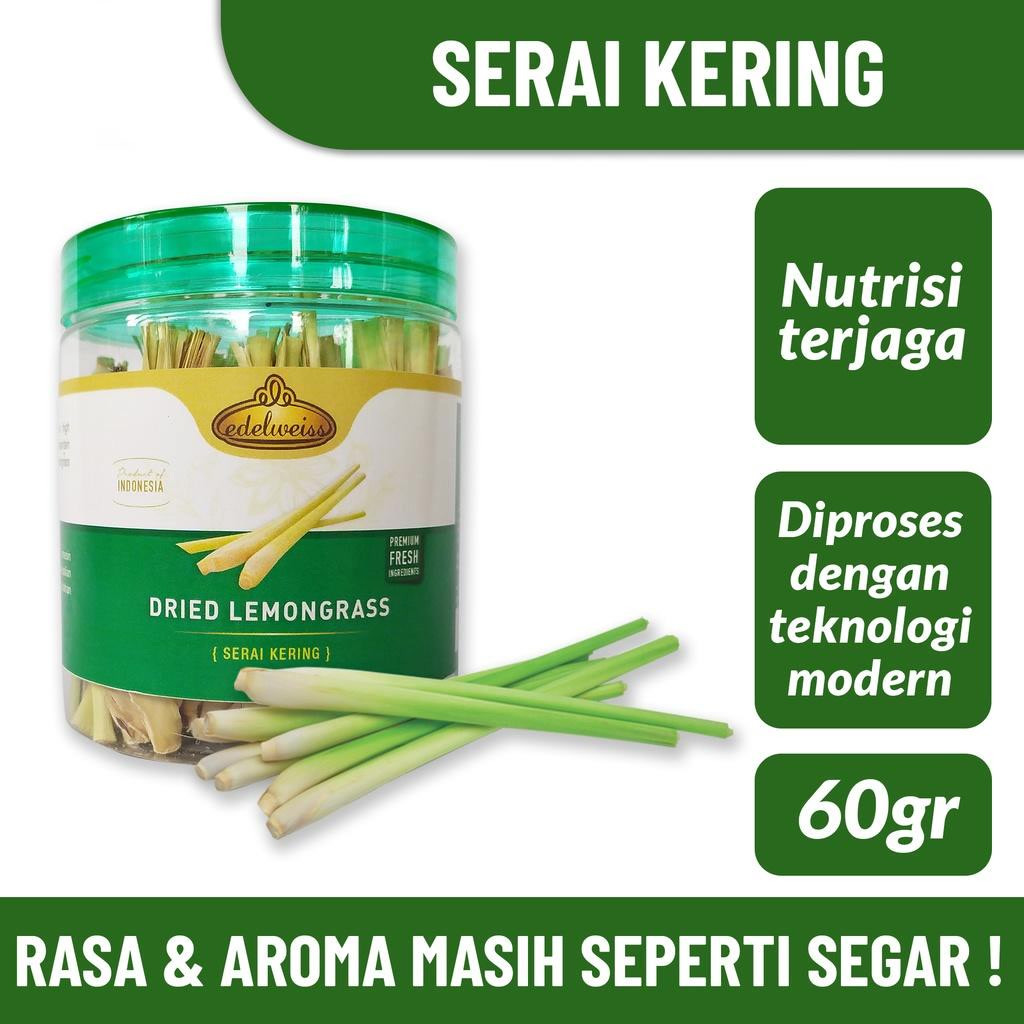 

Edelweiss Rempah Sereh Kering (Dried Lemongrass ) 60gr Teh Serai Sere Wangi