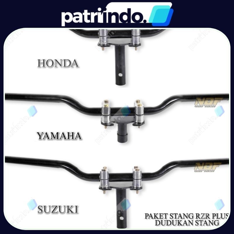 STANG RZR PLUS DUDUKAN STANG UNIVERSAL HONDA YAMAHA SUZUKI MATIC BEBEK PAKET LENGKAP SATU SET SETANG