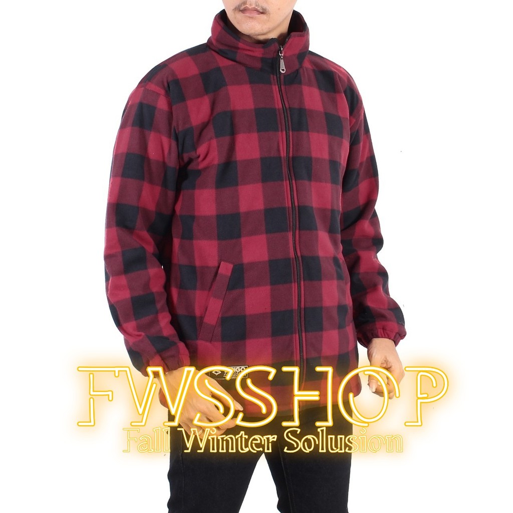 FWSSHOP JAKET HARRINGTON POLAR JAKET PLAID SHIRT - JAKET TARTAN PRIA - JAKET KOTAK KOTAK - JAKET DAK