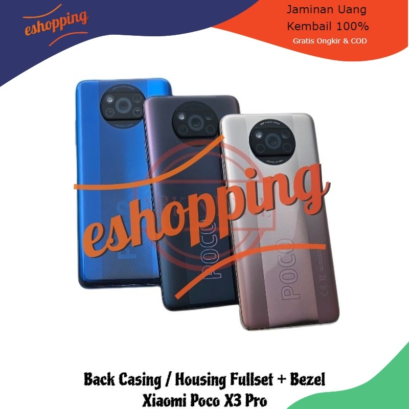 Back Casing - Kesing - Housing - Backdoor Fullset + Bezel Xiaomi Poco X3 Pro