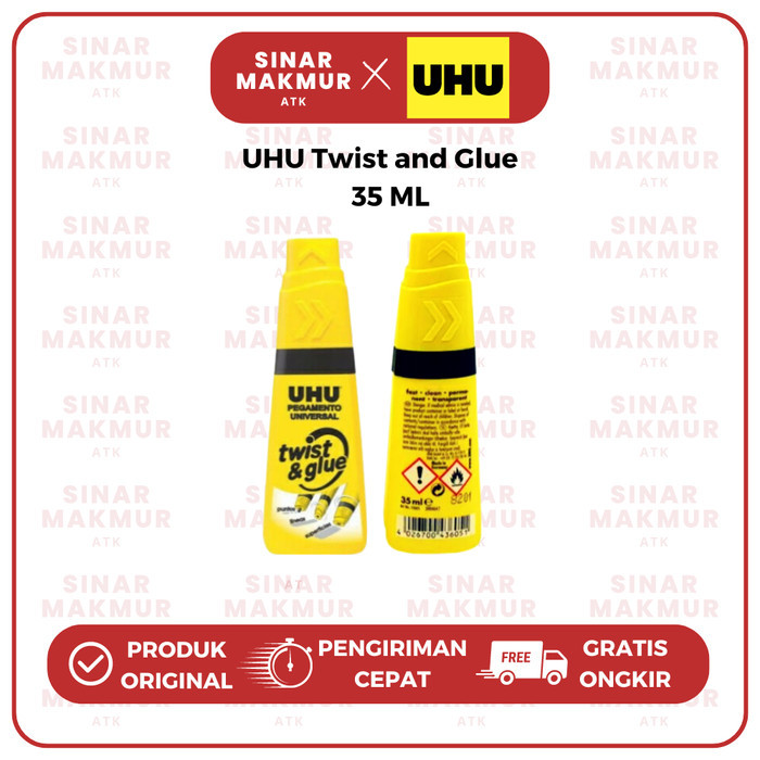 

Twist & Glue/Lem Cair/Lem Kertas/All Purpose Glue Kecil 35ml UHU (Pcs)