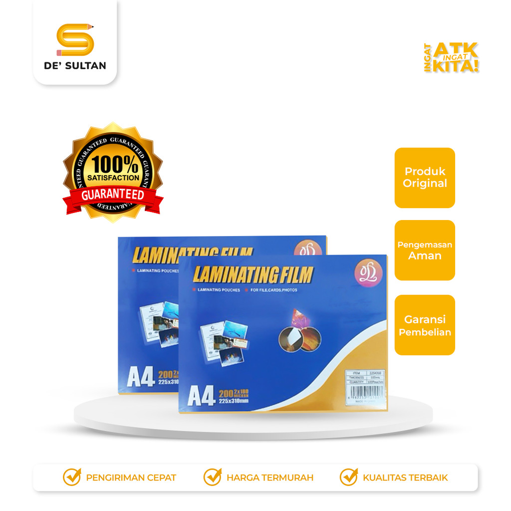 

DL PLASTIK LAMINATING A4 (1PACK)