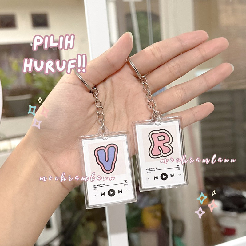 PROMOGANTUNGAN KUNCI HURUF | BISA PILIH HURUF | GANTUNGAN KUNCI SPOTIFY | GANTUNGAN KUNCI AKRILIK HU