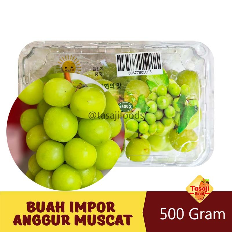 

Buah Impor Anggur Muscat Pack Zengshin 500 Gram