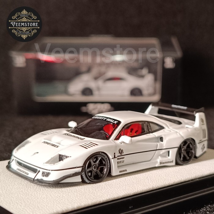 Ferrari LBWK F40 White TPC with Stickers Mainan Diecast